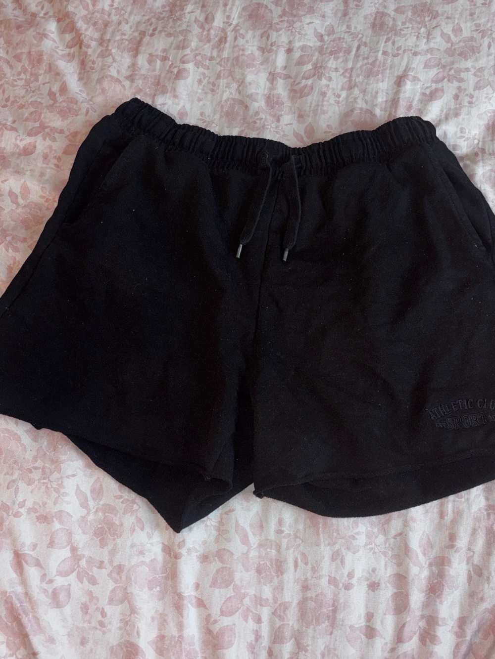 H&M Black Women's Athletic Drawstring Lounge Shorts